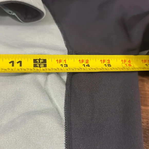 REI Polartec Quarterzip Winter Running Pullover Black Light Blue Size Small - Picture 2 of 6